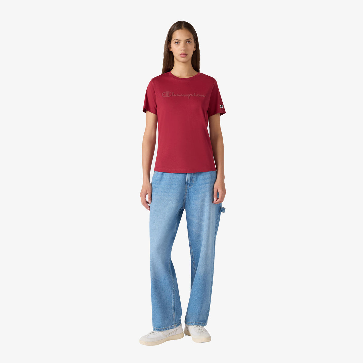 Champion Short Sleeve Kadın Kahverengi T-shirt
