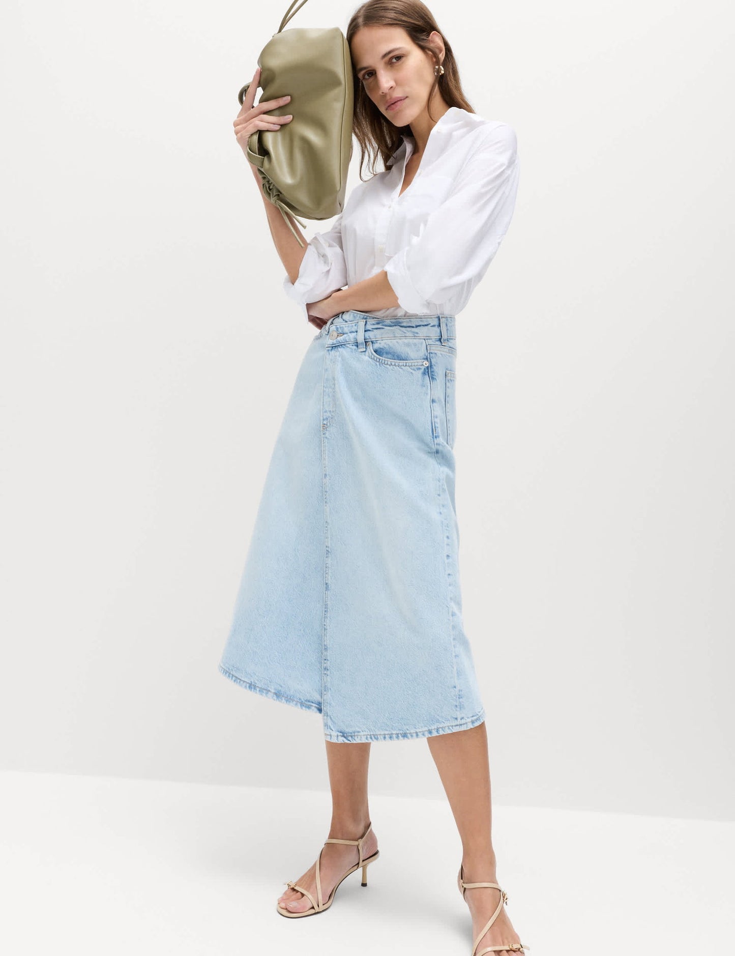 Denim Midi Etek