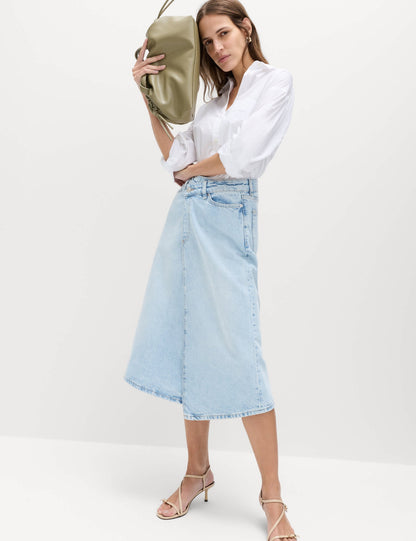 Denim Midi Etek