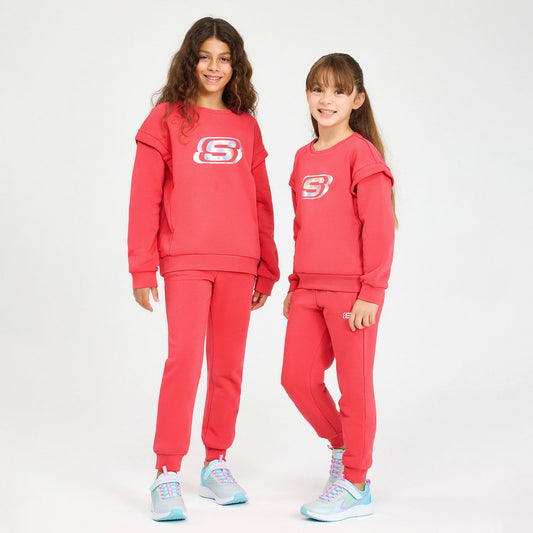 Skechers G Essential Crew Neck Sweatshirt Çocuk Pembe Sweatshirt