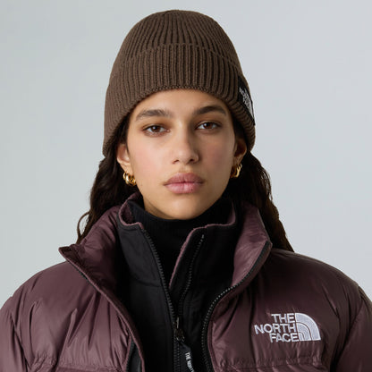 The North Face Logo Box Cuffed Unisex Kahverengi Bere