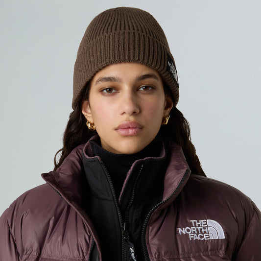 The North Face Logo Box Cuffed Unisex Kahverengi Bere