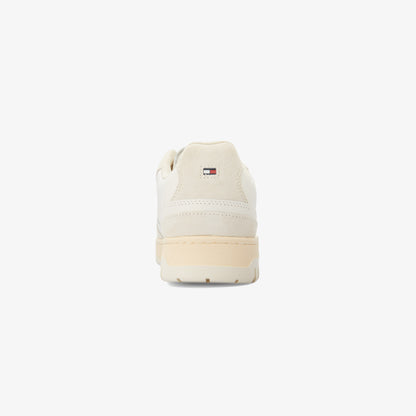 Tommy Jeans Leather Logo Basketball Erkek Beyaz Sneaker