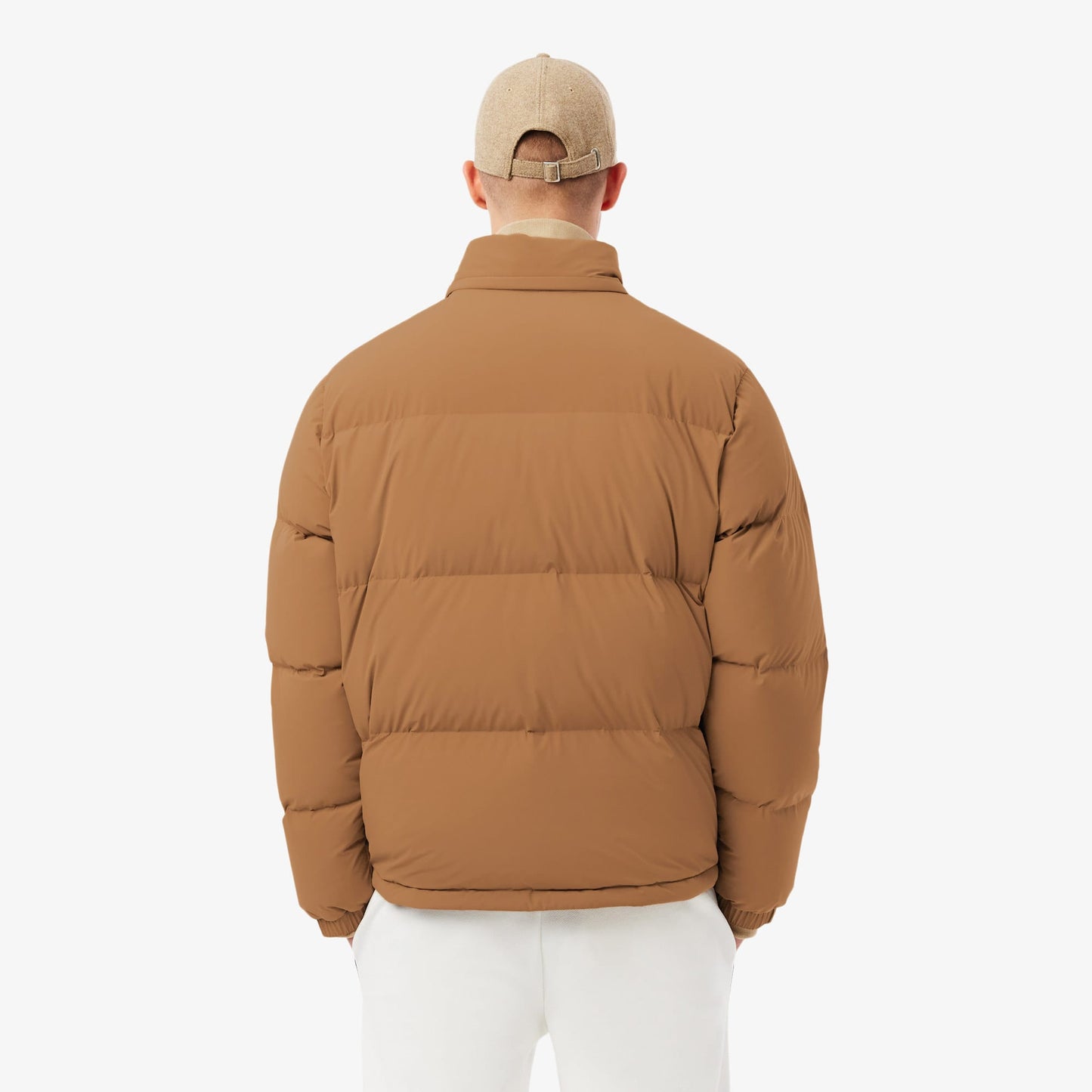 Lacoste Erkek Relaxed Fit Fermuarlı Koyu Kahverengi Mont