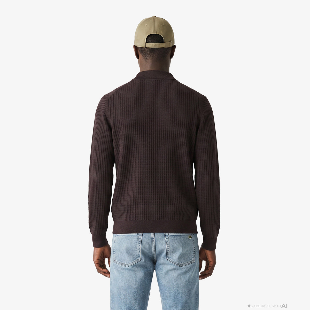 Lacoste Regular Fit Erkek Kahverengi Kazak