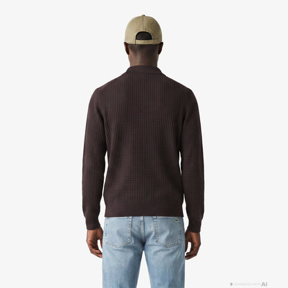 Lacoste Regular Fit Erkek Kahverengi Kazak