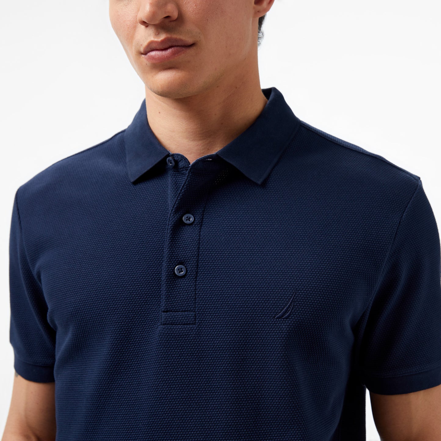 Nautica Erkek Lacivert Slim Fit Kısa Kollu Polo Yaka T-shirt
