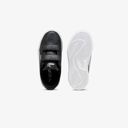 Puma Smash 3.0 Glitz Glam Çocuk Siyah Simli Spor Ayakkabı