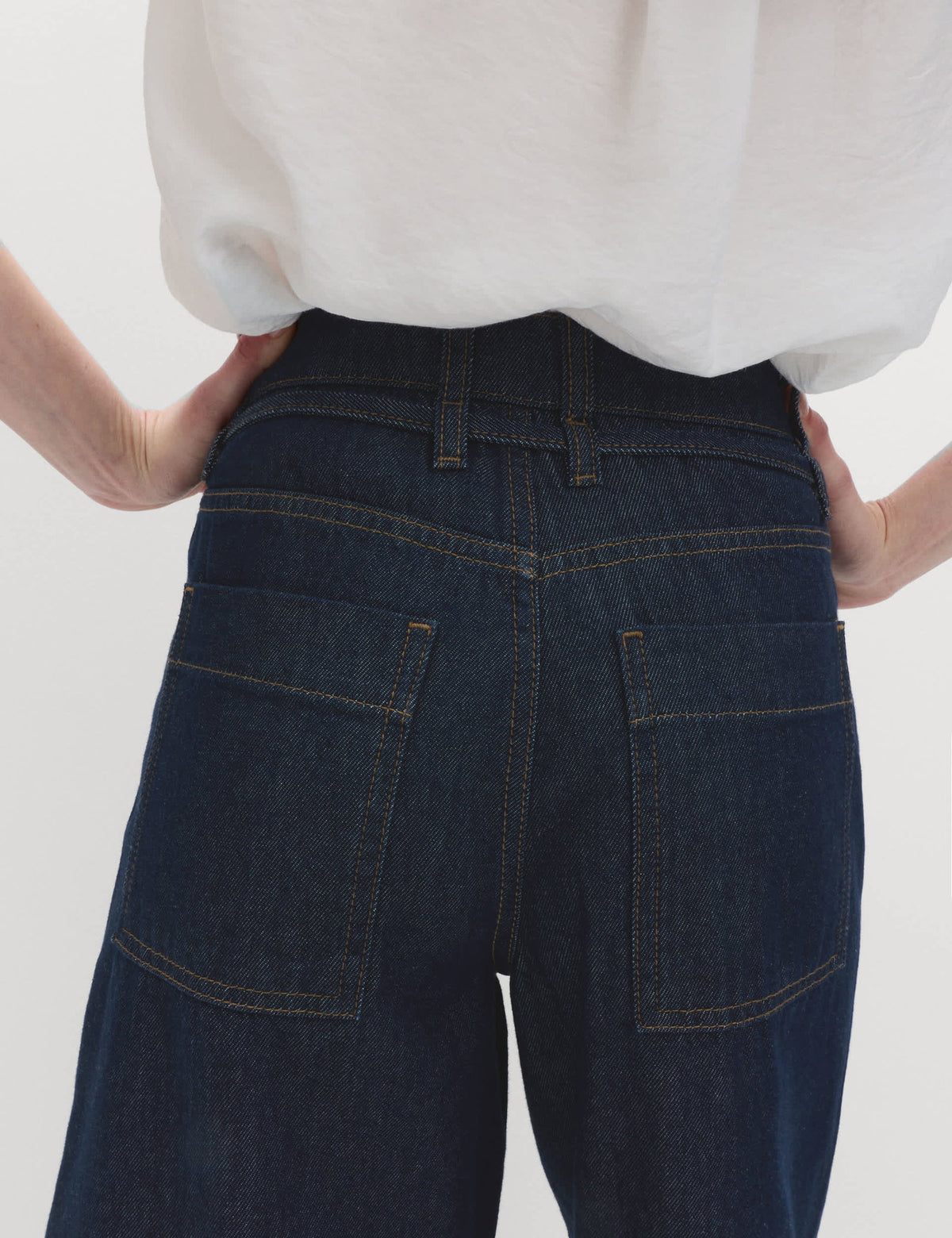 Denim Yüksek Bel Geniş Paça Kısa Pantolon