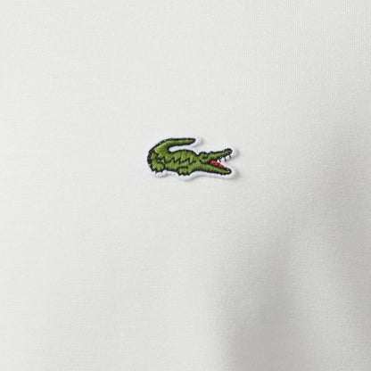 Lacoste Erkek Loose Fit Bisiklet Yaka Desenli Beyaz T-shirt