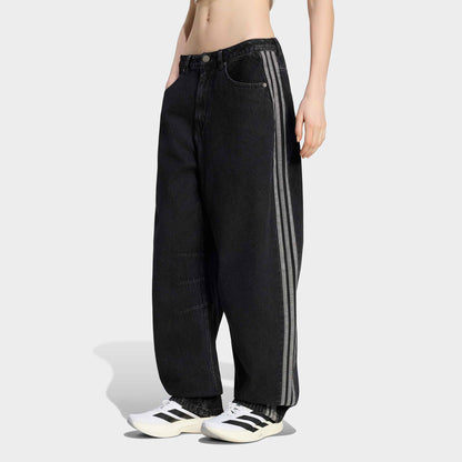 Adidas High Rise Barrel Kadın Siyah Jean Pantolon