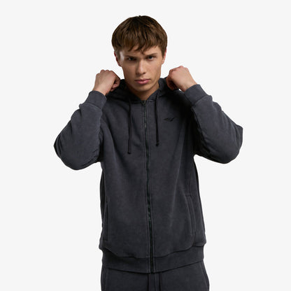 Everlast Ny Street Gri Kapüşonlu Erkek Full Zip Sweatshirt