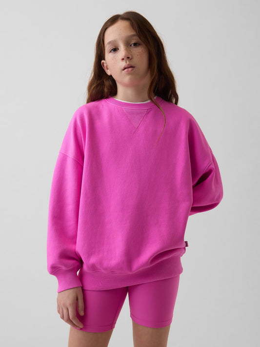 Pembe Vintagesoft Oversized Tunik Sweatshirt