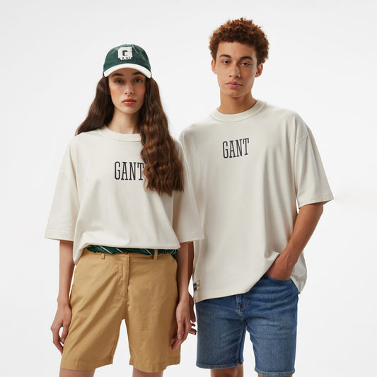 Hoss X Gant New Generation Unisex Beyaz T-shirt