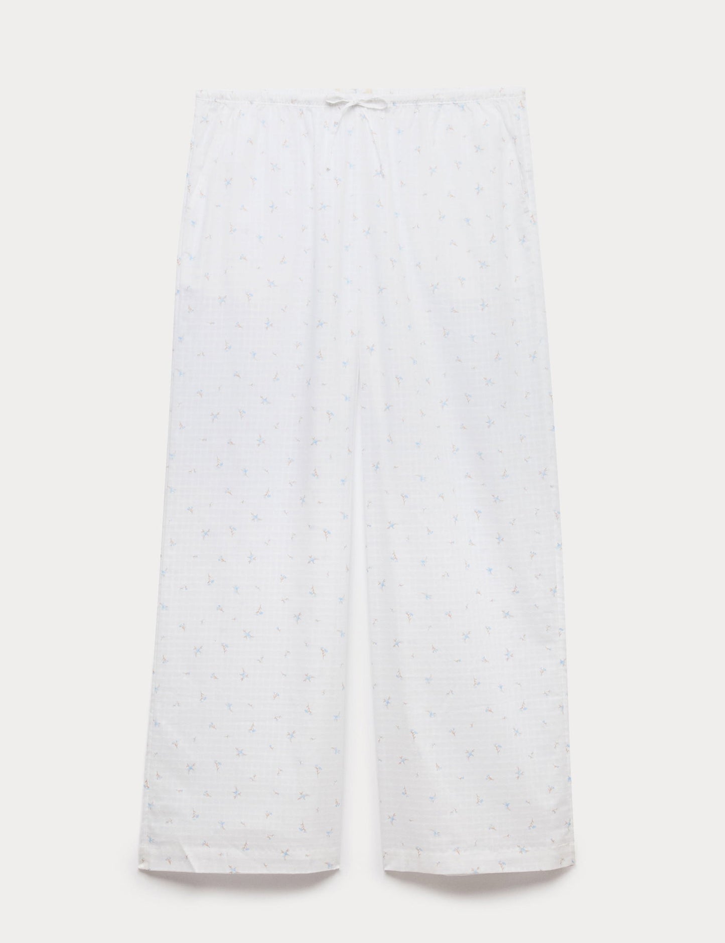 Saf Pamuklu Desenli Pijama Altı