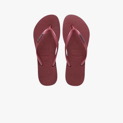 Havaianas Slim Logo Metallic Kadın Bordo Terlik