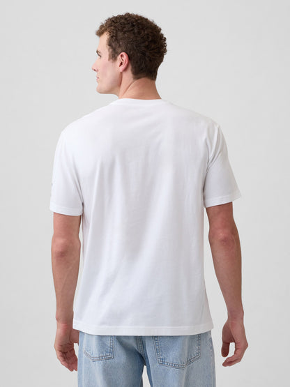Beyaz Gap × Disney Everyday Soft Relaxed Grafik T-shirt