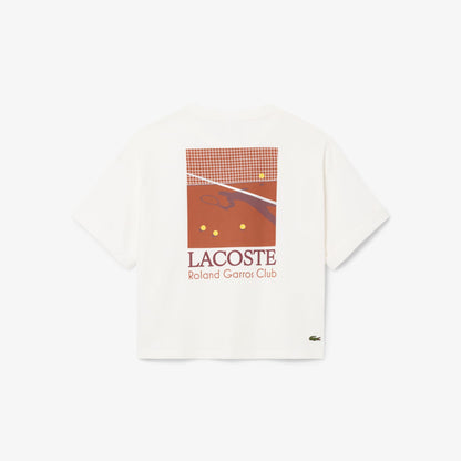 Lacoste Relaxed Fit Kadın Beyaz T-shirt