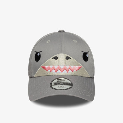 New Era Face 9forty Gra Çocuk Gri Şapka