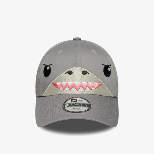 New Era Face 9forty Gra Çocuk Gri Şapka