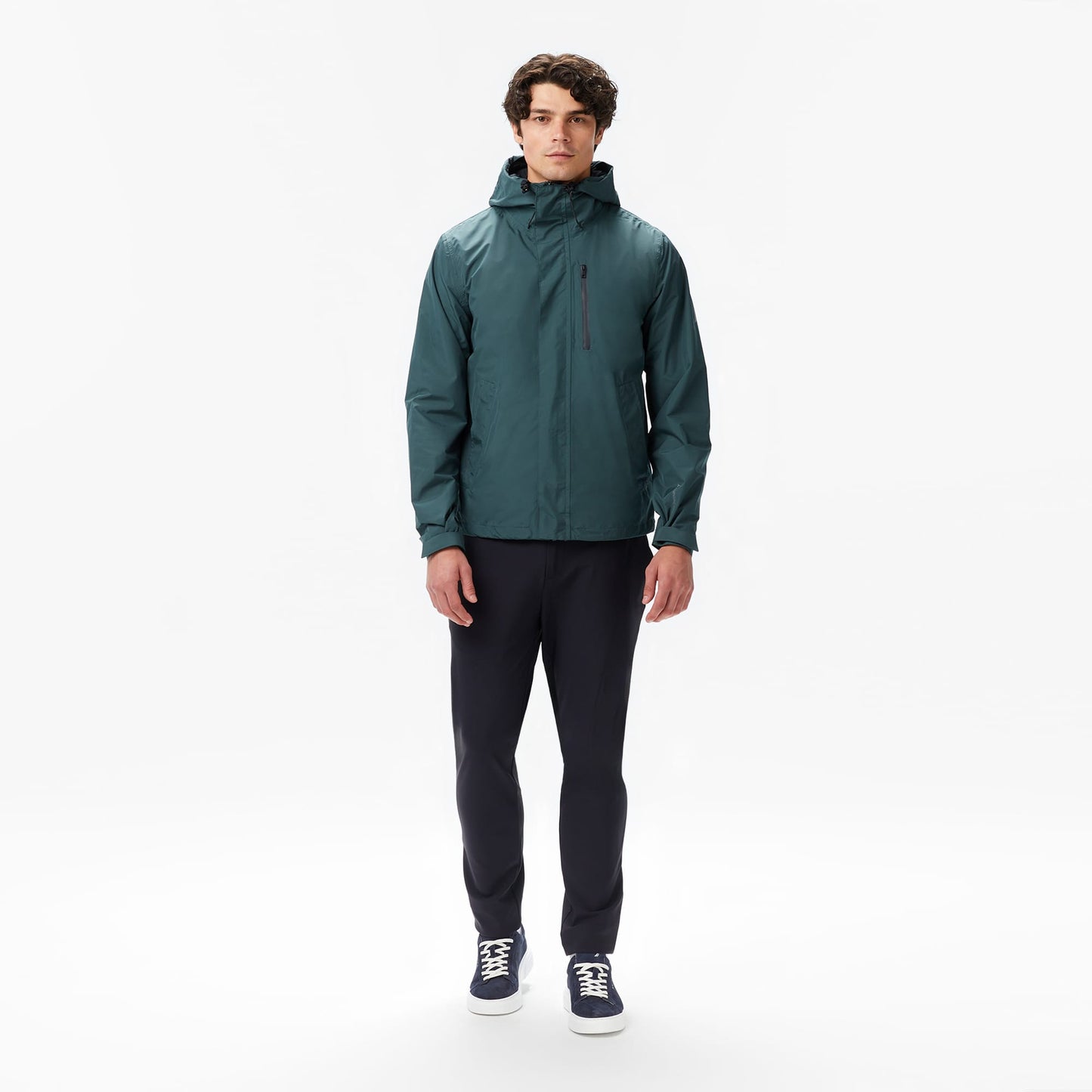 Nautica Erkek Yeşil Regular Fit Kapüşonlu Su Geçirmez Mont