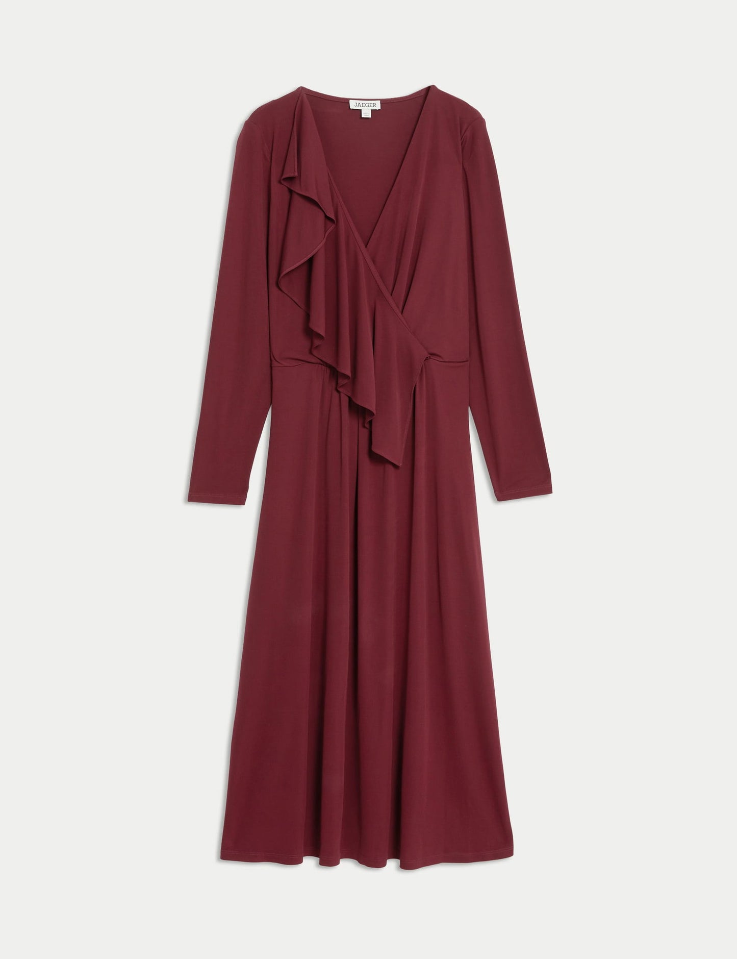 Jaeger Regular Fit V Yaka Midi Elbise