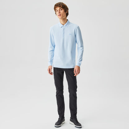 Lacoste Erkek Regular Fit Uzun Kollu Mavi Paris Polo