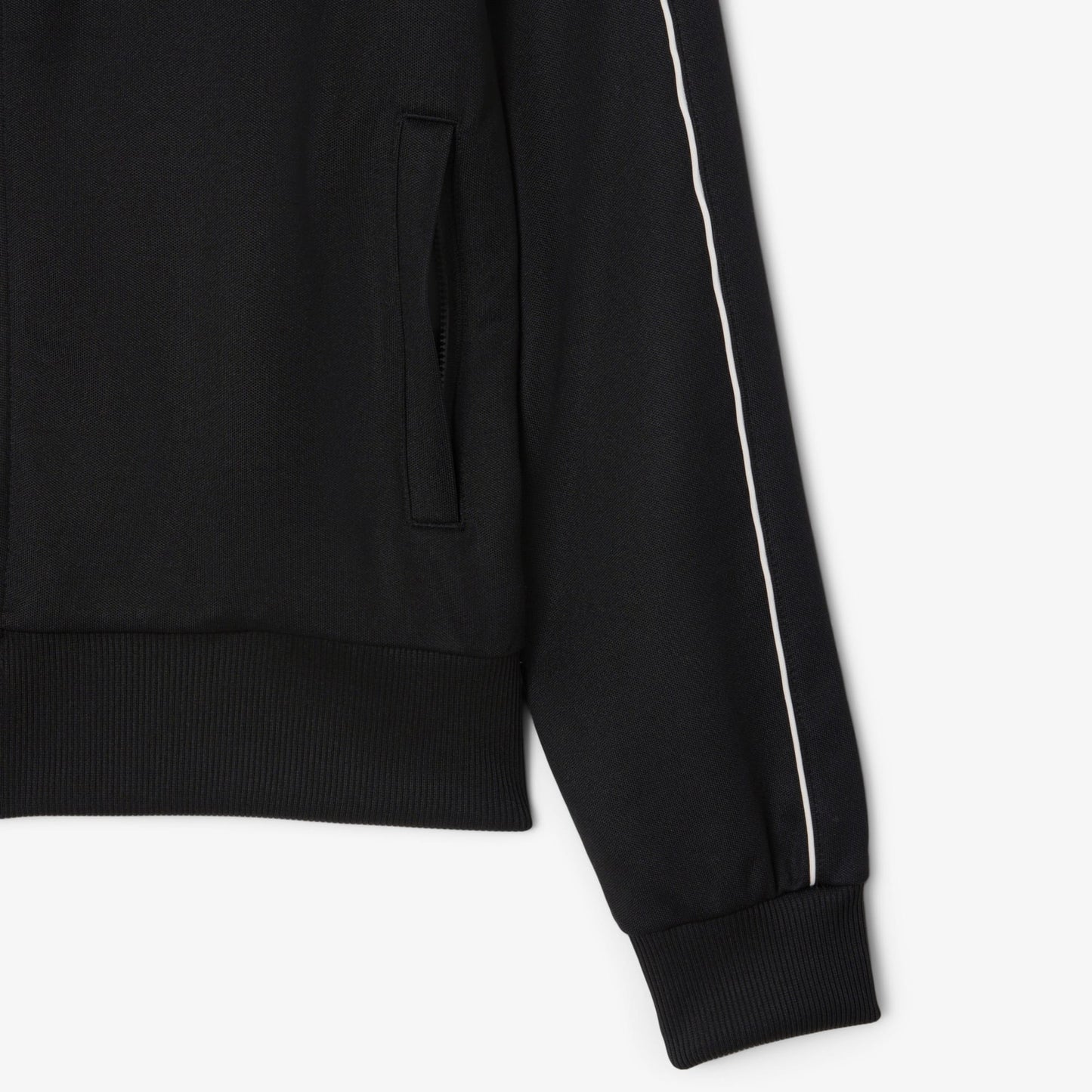Lacoste Paris Piqué Zip Front Track Erkek Siyah Ceket