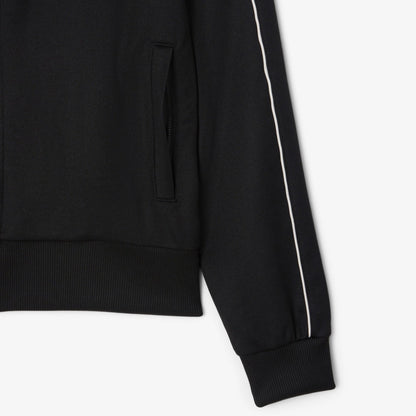 Lacoste Paris Piqué Zip Front Track Erkek Siyah Ceket