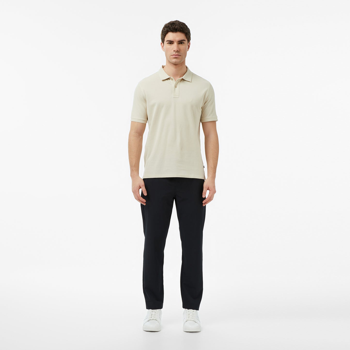 Nautica Erkek Bej Regular Fit Polo Yaka T-shirt