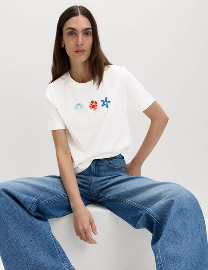 Pamuklu Boncuklu T-shirt