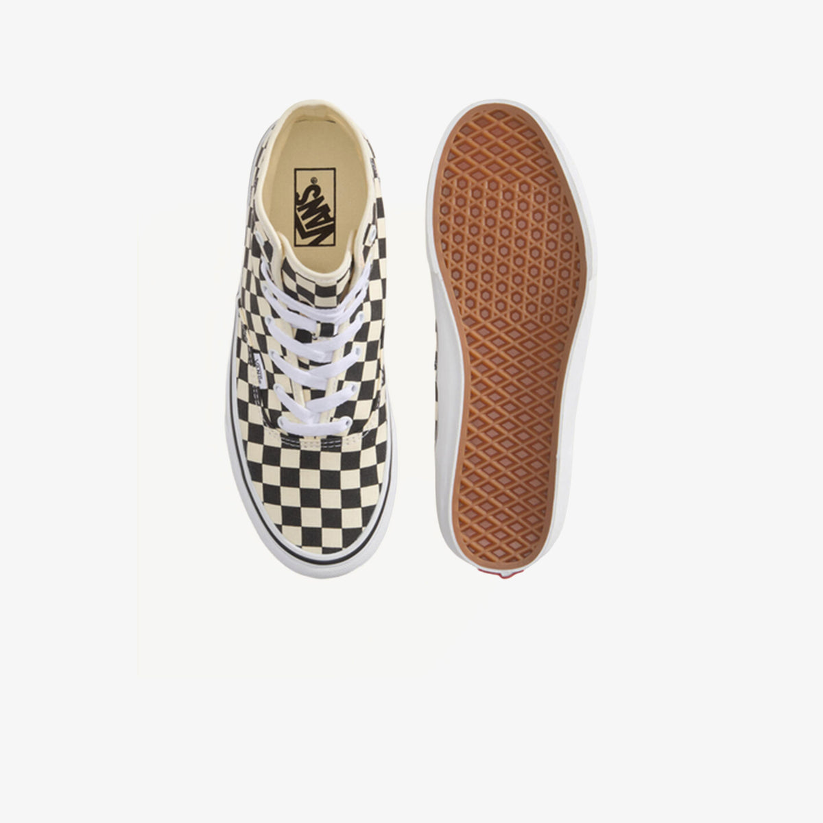 Vans Authentic Hi 2.0 Checkerboard Kadın Siyah Sneaker
