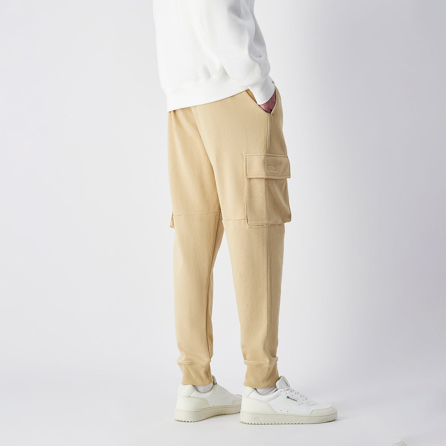 Champion Rib Cuff Erkek Bej Eşofman Altı