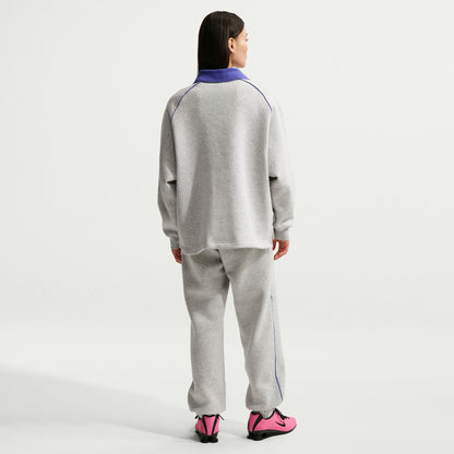 Nike Sportswear Phoenix Fleece Oversized Graphic Polo Kadın Gri Sweatshirt