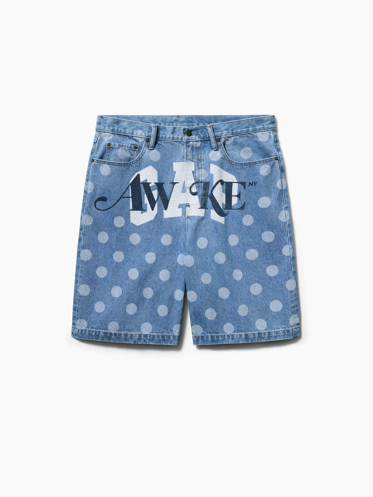 Açık Mavi Gap × Awake Ny ‘90's Loose Dotted Denim Şort