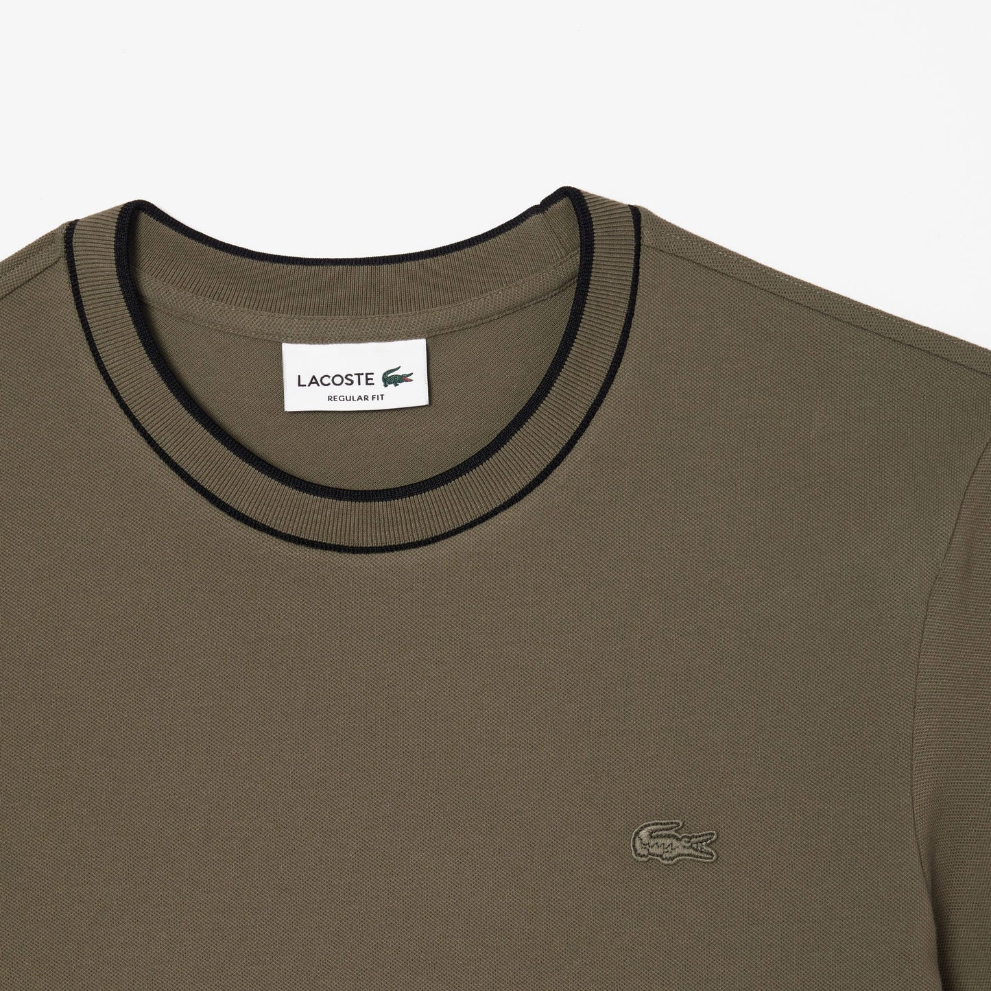 Lacoste Erkek Regular Fit Bisiklet Yaka Haki T-shirt