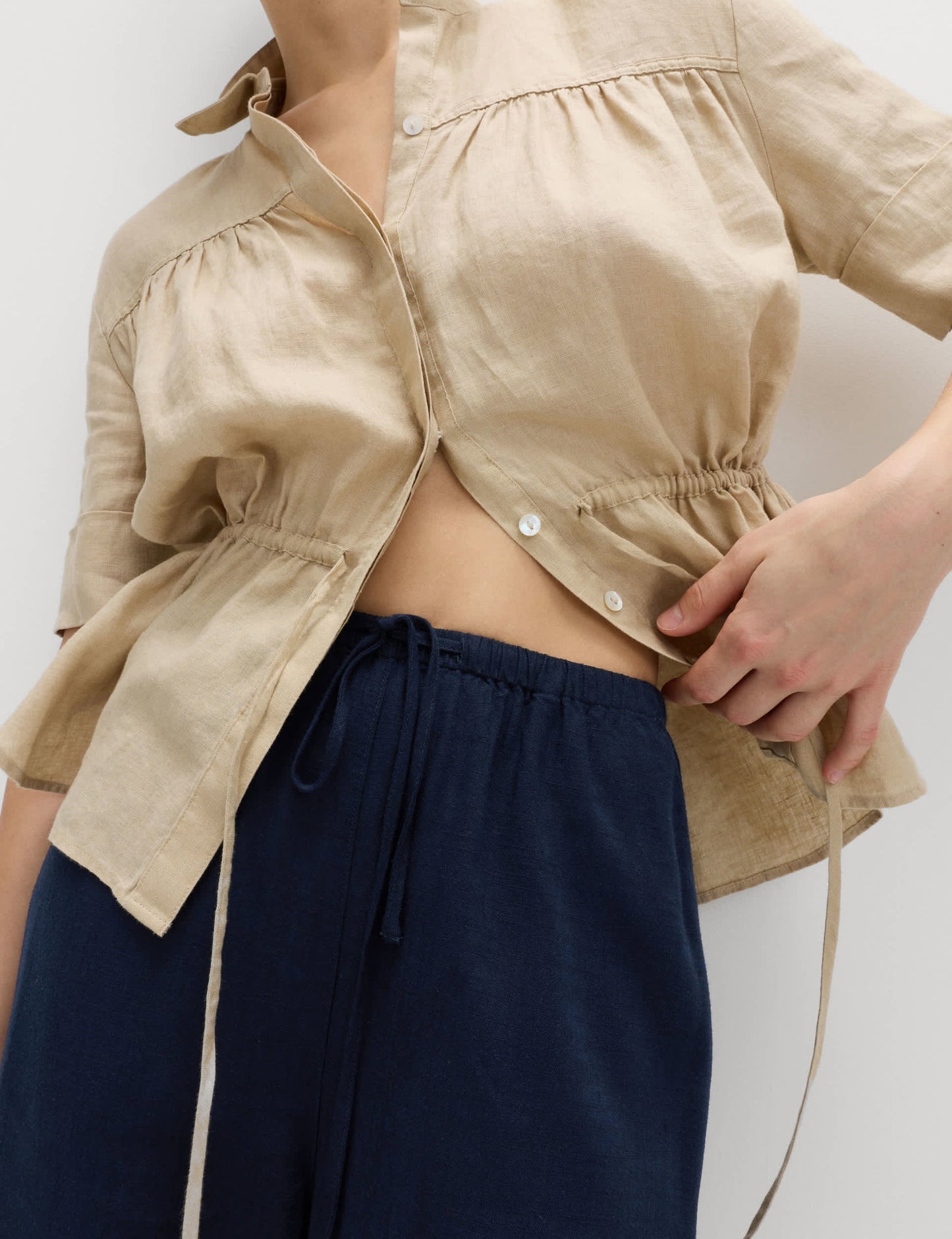 Keten Karışımlı Pantolon