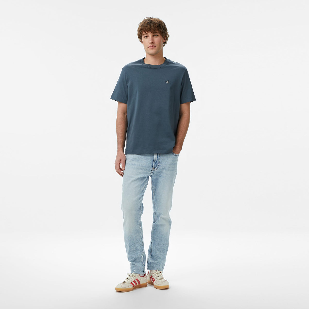 Calvin Klein Easy Monogram Erkek Mavi T-shirt
