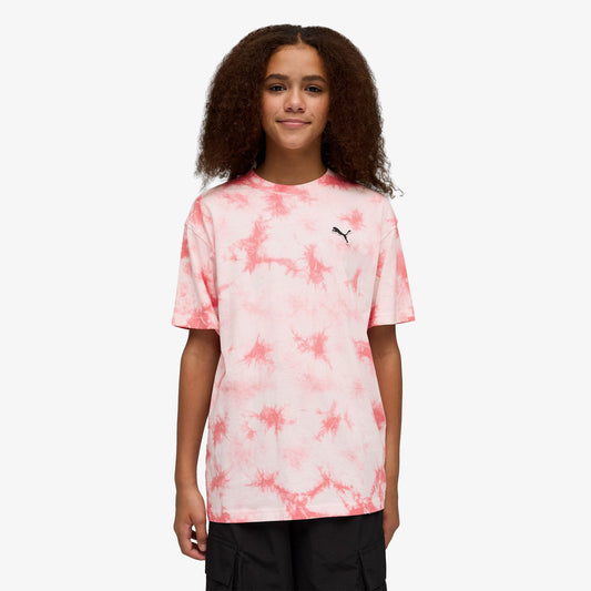 Puma Essentials Relaxed Tie-dye Çocuk Pembe T-shirt