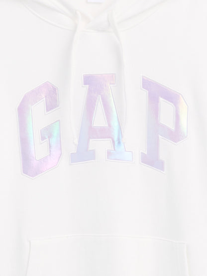 Kırık Beyaz Gap Logo Havlu Kumaş Sweatshirt