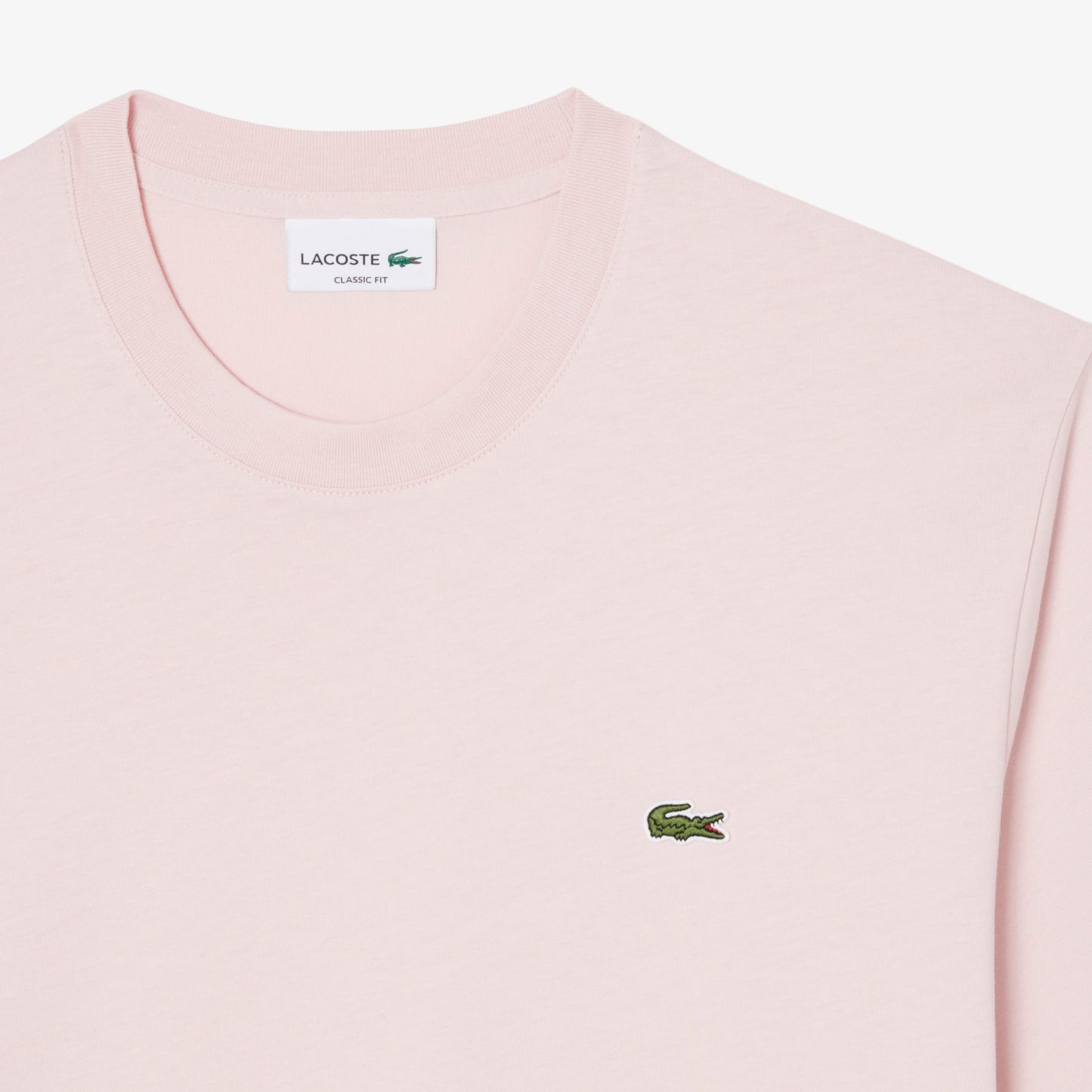 Lacoste Erkek Classic Fit Bisiklet Yaka Pembe T-shirt