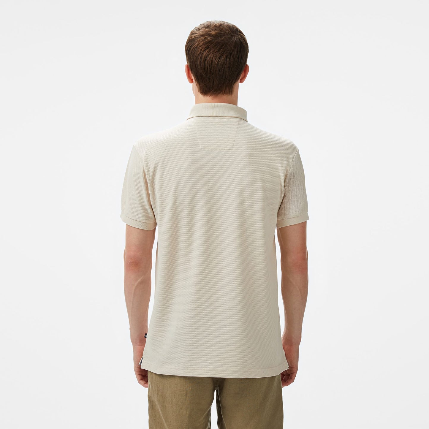 Nautica Erkek Bej Classic Fit Polo Yaka T-shirt