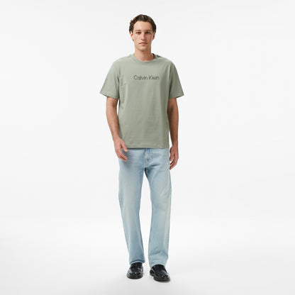 Calvin Klein 20s Sportswear Grap Erkek Bej T-shirt