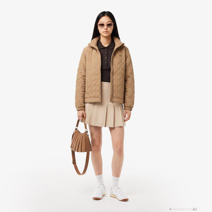 Lacoste Relaxed Fit Kadın Kahverengi Ceket