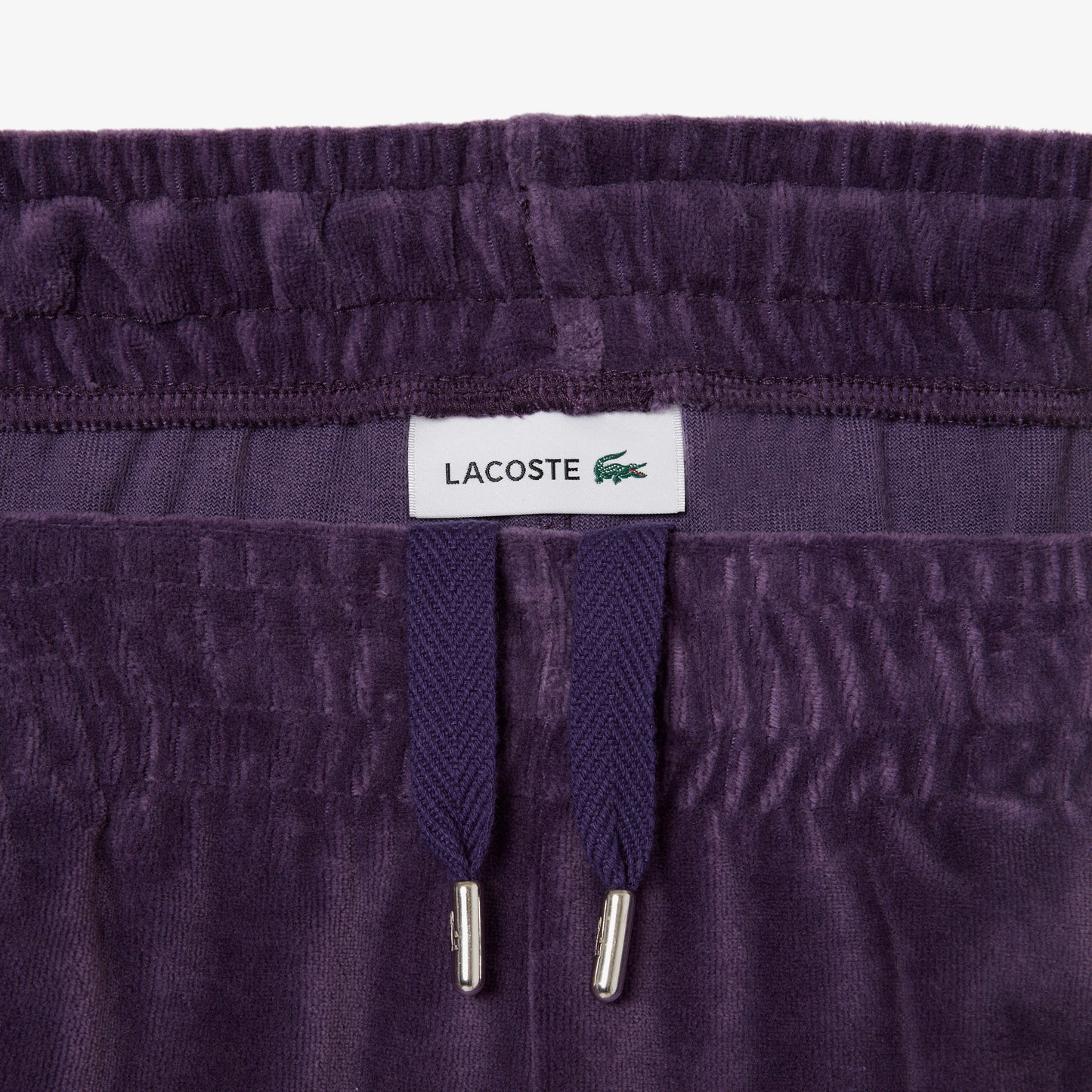 Lacoste Kadın Wide Leg Desenli Mor Eşofman Altı