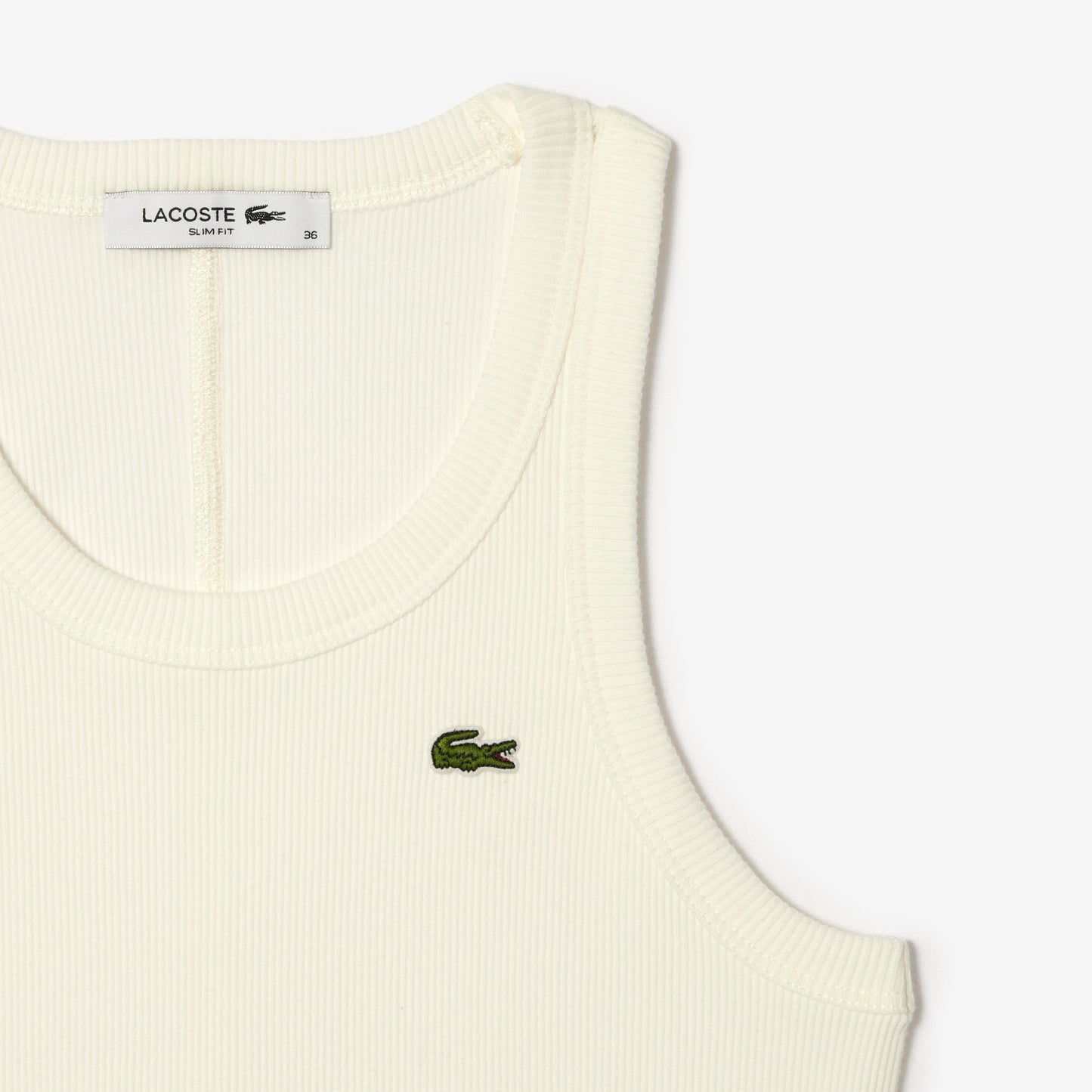 Lacoste Slim Fit Kadın Beyaz T-shirt