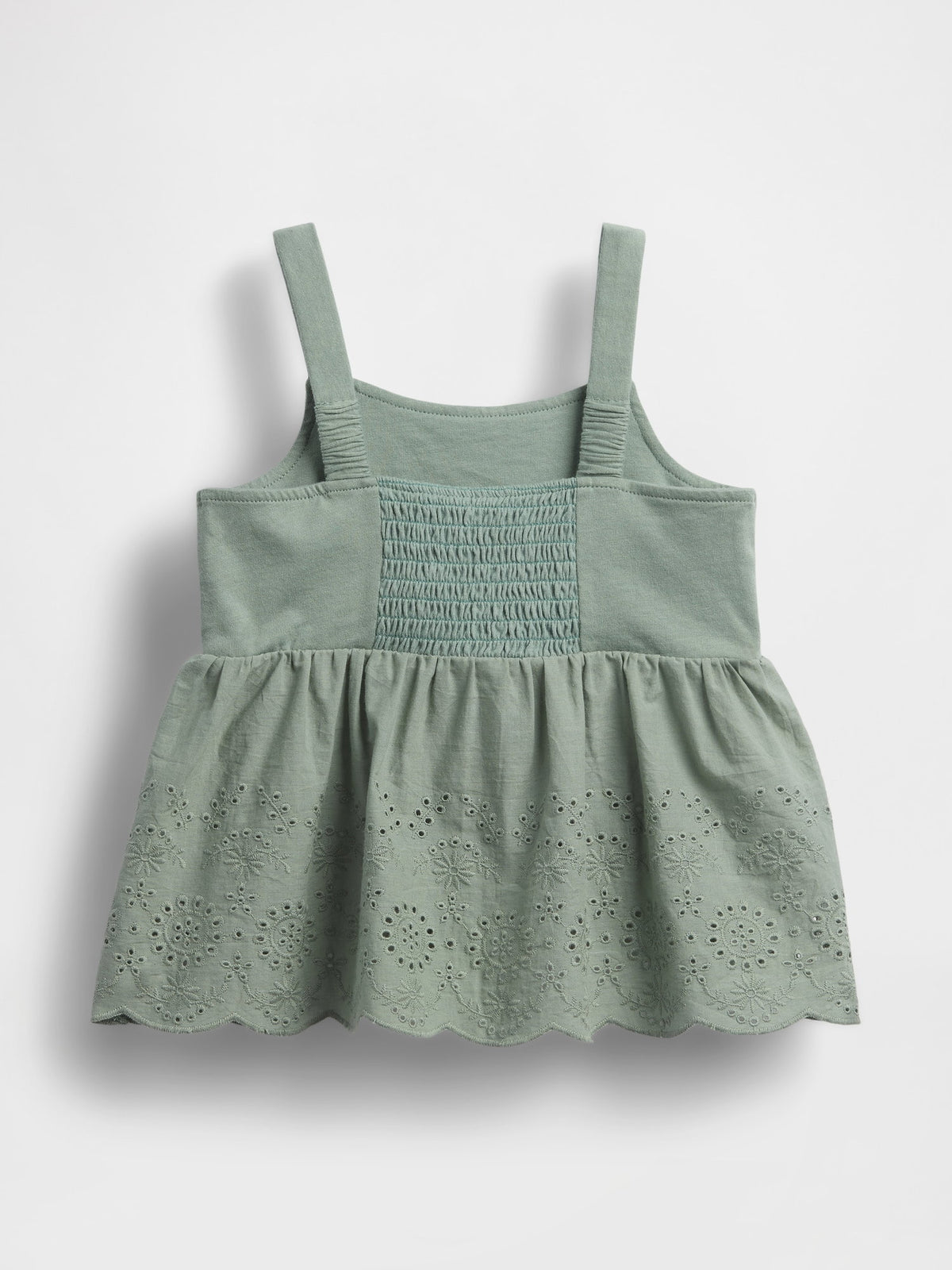 Yeşil Eyelet Hem Bluz