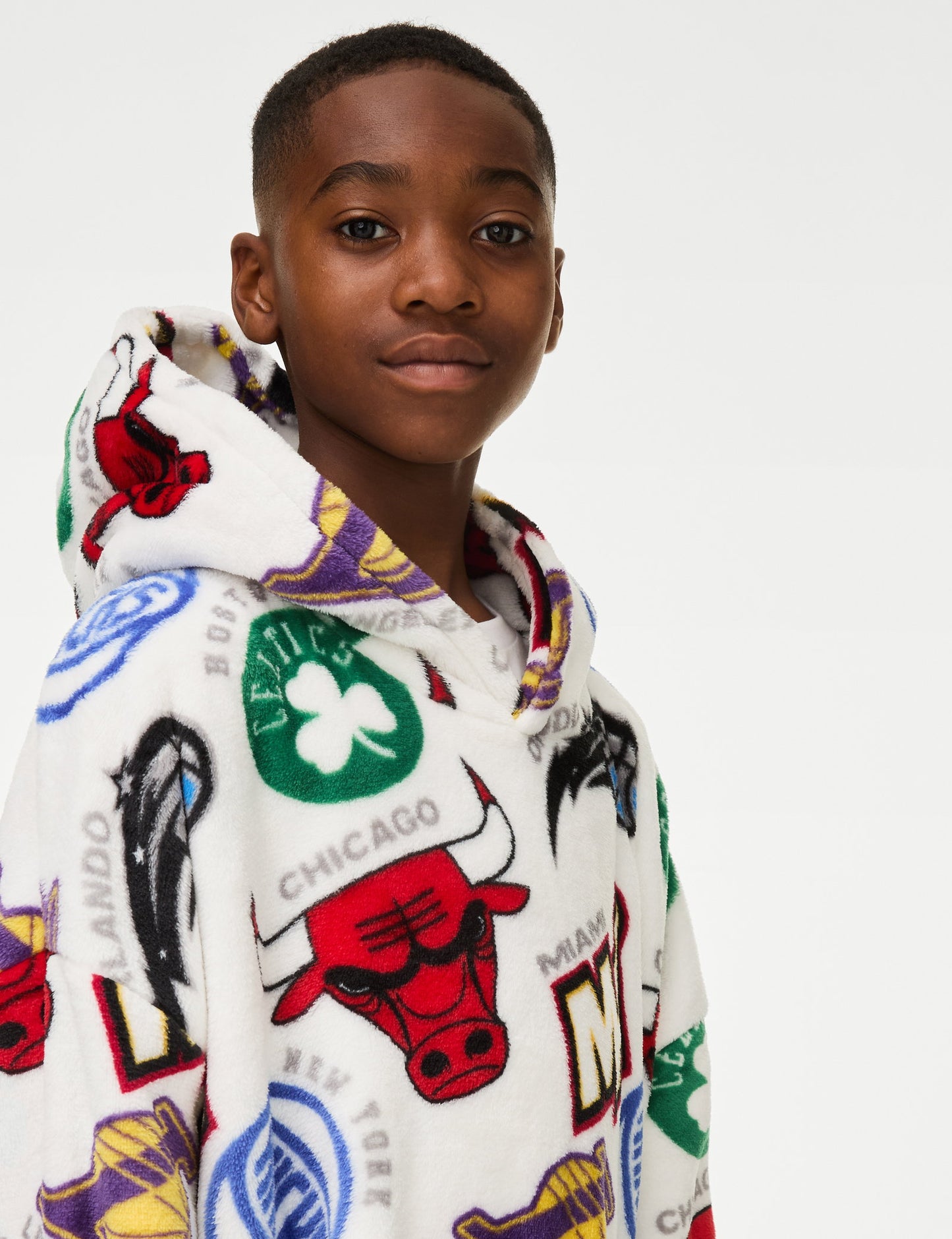 Desenli Polar Kapüşonlu Sweatshirt (7-16 Yaş)