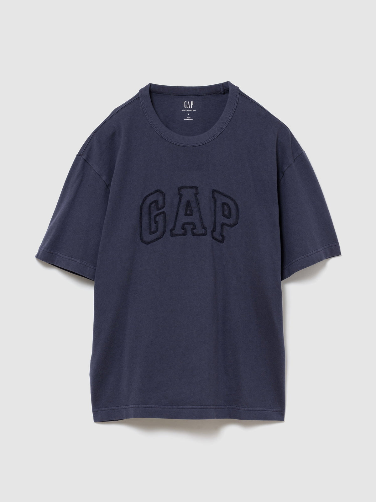 Lacivert Heavyweight Gap Logo Relaxed Crop T-shirt