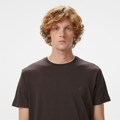 Nautica Erkek Kahverengi Regular Fit T-shirt